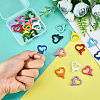 24Pcs 12 Colors Spray Painted Eco-Friendly Alloy Lobster Claw Clasps FIND-PH0003-34-6