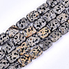 Natural Dalmatian Jasper Beads Strands X-G-T121-16-1