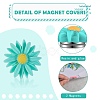 6Pcs 6 Colors Flower Plastic Diamond Painting Magnet Cover Holder AJEW-SZ0001-98-3