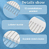 12 Constellation Alloy Rhinestone Cup Handle Pendant Decoration HJEW-AB00383-4