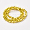 Electroplate Opaque Glass Beads Strands EGLA-A034-P6mm-T09-2