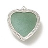 Heart Natural Green Aventurine Pendants X-GP356-2-2