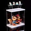 2-Tier Transparent Acrylic Minifigures Display Case ODIS-WH0043-68A-4