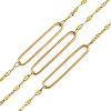 304 Stainless Steel Enamel Dapped Chain Oval Link Chains CHS-K021-15G-06-1