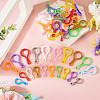100Pcs 20 Styles Opaque Solid Color Bulb Shaped Plastic Push Gate Snap Keychain Clasp Findings KY-TA0001-58-6