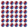 80Pcs Half Rainbow Plated Glass Beads EGLA-TA0013-04B-1