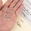 Tibetan Style Antique Silver Wing Hook and Eye Clasps X-LF1157Y-5