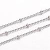 Tarnish Resistant 304 Stainless Steel Curb Chains CHS-K004-12P-0.4mm-1