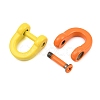 Spray Paint Alloy Detachable Horseshoe D-Ring AL-CBA9266-03-3