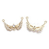 Brass Micro Pave Cubic Zirconia Chandelier Component Links KK-R111-040-2