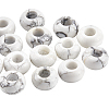 20Pcs Natural Howlite European Beads G-SP0001-01B-07-1