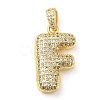 Brass Micro Pave Cubic Zirconia Pendants KK-E061-03G-06-1