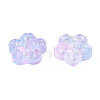 Transparent Spray Painted Glass Beads X-GLAA-N035-029-G02-3