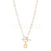 304 Stainless Steel Letter Pendant Necklaces NJEW-LP0001-52G-G-1