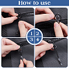 60Pcs 4 Styles Plastic & Polyester Heat Shrink Tubing Pull Tail Rope FIND-NB0007-10-3