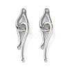 Brass Hook and Eye Clasps KK-B087-18P-1