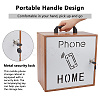 33 Grids Wood and PVC Cellphone Storage Boxes CON-WH0107-90-3