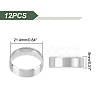 12Pcs 201 Stainless Steel Plain Band Ring for Men Women RJEW-UN0002-44A-3