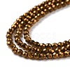 Electroplate Glass Beads Strands GLAA-H021-01A-FP01-4