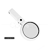 ABS Plastic Handheld and Desktop Foldable Illuminated Magnifier AJEW-L073-06-4