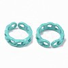 Spray Painted Alloy Cuff Rings RJEW-T011-29F-RS-2