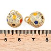 Brass Micro Pave Cubic Zirconia Pendants KK-C162-089G-3