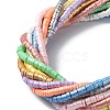 10 Strands 10 Colors Handmade Polymer Clay Beads Strands CLAY-YW0001-90-2