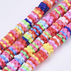 Handmade Polymer Clay Beads Strands X-CLAY-R086-02-2