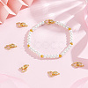 6 Sets Brass Micro Pave Clear Cubic Zirconia Fold Over Clasps KK-BBC0005-70-4