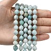 Natural Flower Amazonite Beads Strands G-Z119-A09-03-2