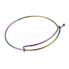 10Pcs 5 Color Adjustable Ion Plating(IP) 304 Stainless Steel Expandable Bangle Making BJEW-LS0001-01-3