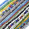 Handmade Evil Eye Lampwork Beads Strands LAMP-R006-01-1