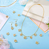 8Pcs 4 Styles Brass Micro Pave Cubic Zirconia Pendants KK-TA0002-33-6