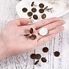 Brass Ear Studs Settings X-IFIN-Q005-AB-6