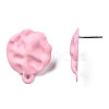 Spray Painted Iron Stud Earring Findings IFIN-N008-015C-3