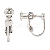 Brass Screw On Clip-on Earring Findings LS-KK-L164-02P-2