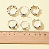 6Pcs 6 Style Butterfly & Heart & Chain Shape Alloy Stackable Rings Set RJEW-FS0001-05C-4