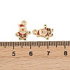 Brass Micro Pave Cubic Zirconia Charms LS-KK-Z129-01G-05-3