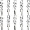 SUPERFINDINGS 10Pcs Brass Clear Cubic Zirconia Watch Band Clasps ZIRC-FH0001-38P-1