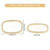 4Pcs 2 Colors Rattan Woven Bag Handles FIND-PH0004-96-4
