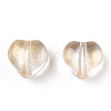 Transparent Spray Painted Glass Beads GLAA-R211-02-B03-3