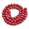 Electroplate Opaque Glass Beads Strands X-GLAA-T032-P6mm-AB04-3