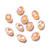 Mocha Fluorescent Style Glass Rhinestone Cabochons GGLA-M005-01A-362MK-1