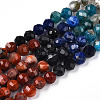 Natural & Synthetic Mixed Gemstone Beads Strands G-D080-A01-01-24-4