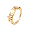 Ion Plating(IP) 304 Stainless Steel Constellation Open Cuff Ring for Women RJEW-C097-01G-05-1