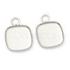 Tarnish Resistant 304 Stainless Steel Pendant Cabochon Settings STAS-H143-29P-2