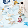 2Pcs 2 Style Colorful Full Rhinestones Pendant Keychain KEYC-WR0001-37-4
