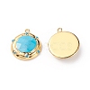 Natural Howlite Pendants X-G-L543-002G-2
