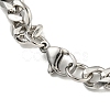 Tarnish Resistant 201 Stainless Steel Curb Chain Bracelets with Lobster Claw Clasps for Men BJEW-P316-01B-P-5