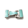 Brass Enamel Fold Over Clasps KK-M313-40P-03-1